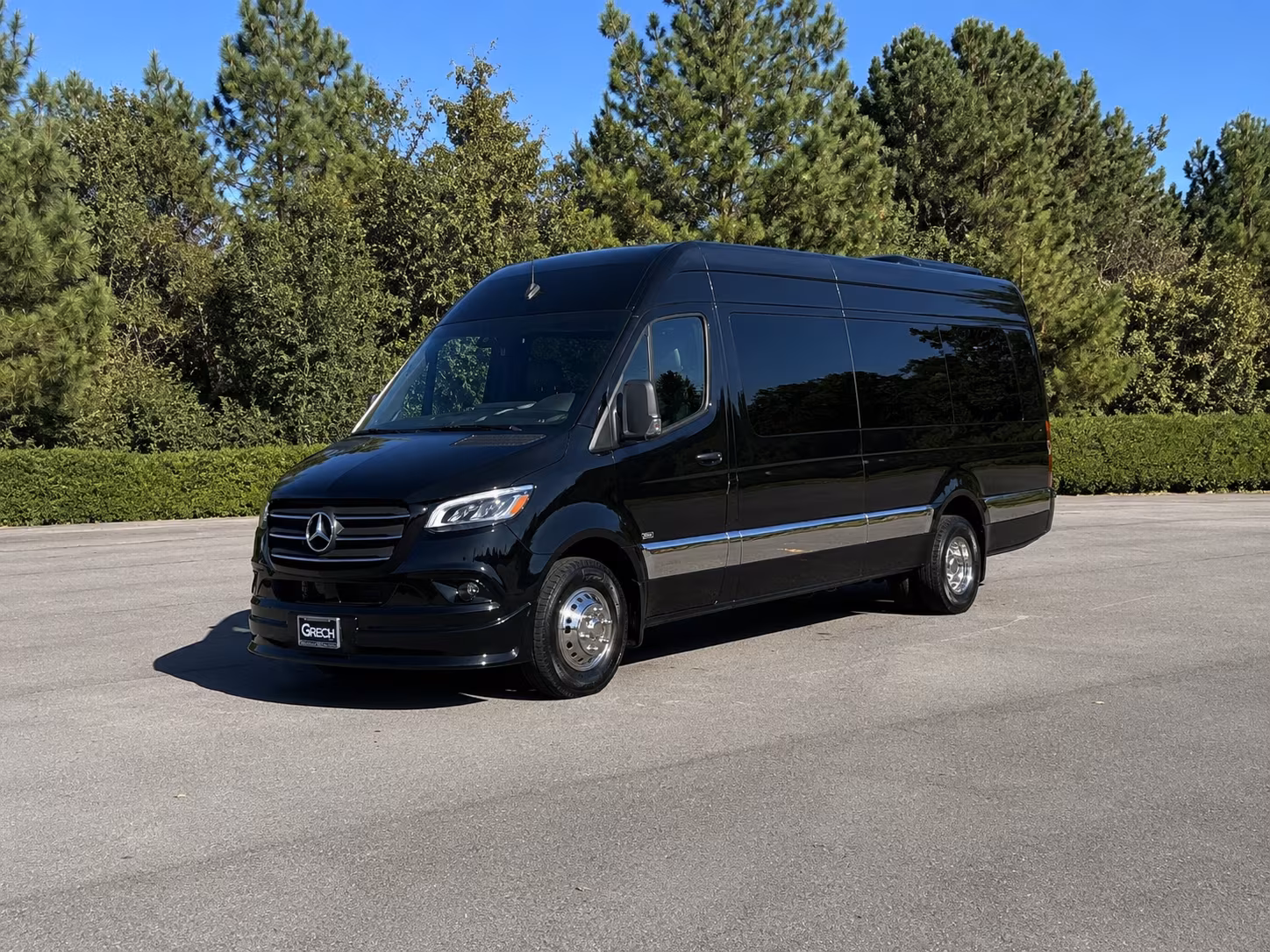 wedding guest sprinter van shuttles from hotel blocks to ceremony and reception venues in santa clarita